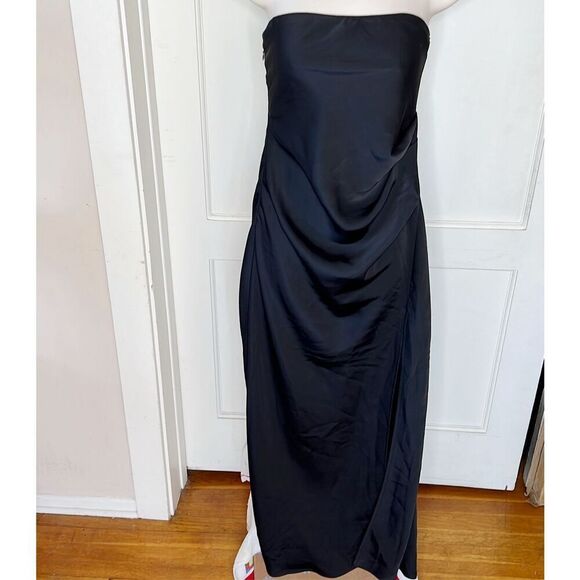 Princess Polly MARLISA STRAPLESS MAXI DRESS BLACK Nwot Size 4 - Picture 2 of 9